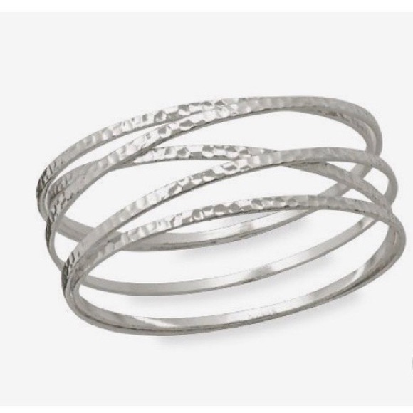 Premier Designs beveled silver linked bangle Illusion bracelet - Picture 9 of 10